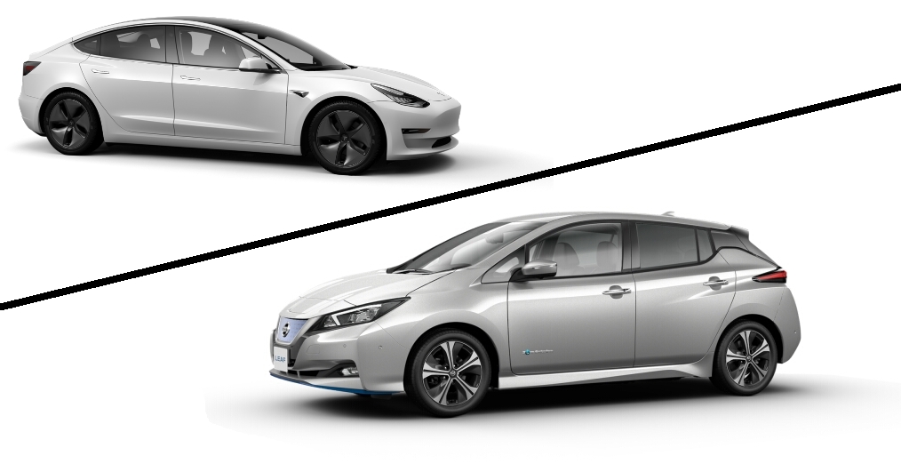 日産 Leaf と Tesla Model 3を比較してみる テスカス